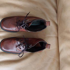 Leather lace up boots for ladies - made in Italy